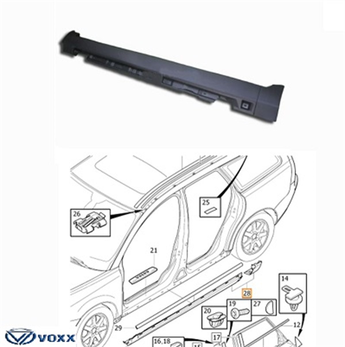 MARŞBİYEL BAKALİTİ SOL S40 2005-2012/V50 