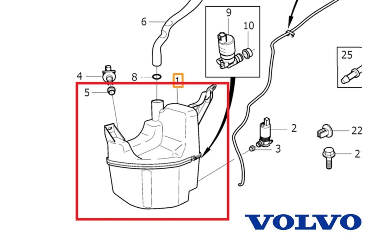 ÖN CAM SU DEPOSU DÜŞÜK BASINÇLI S60/V60 2011-