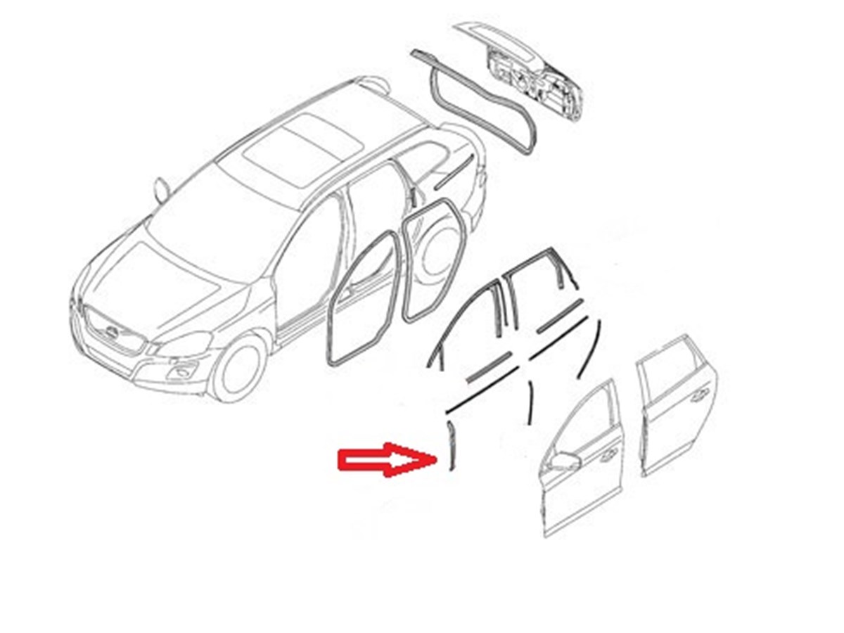 ÖN KAPI FİTİLİ SOL XC60