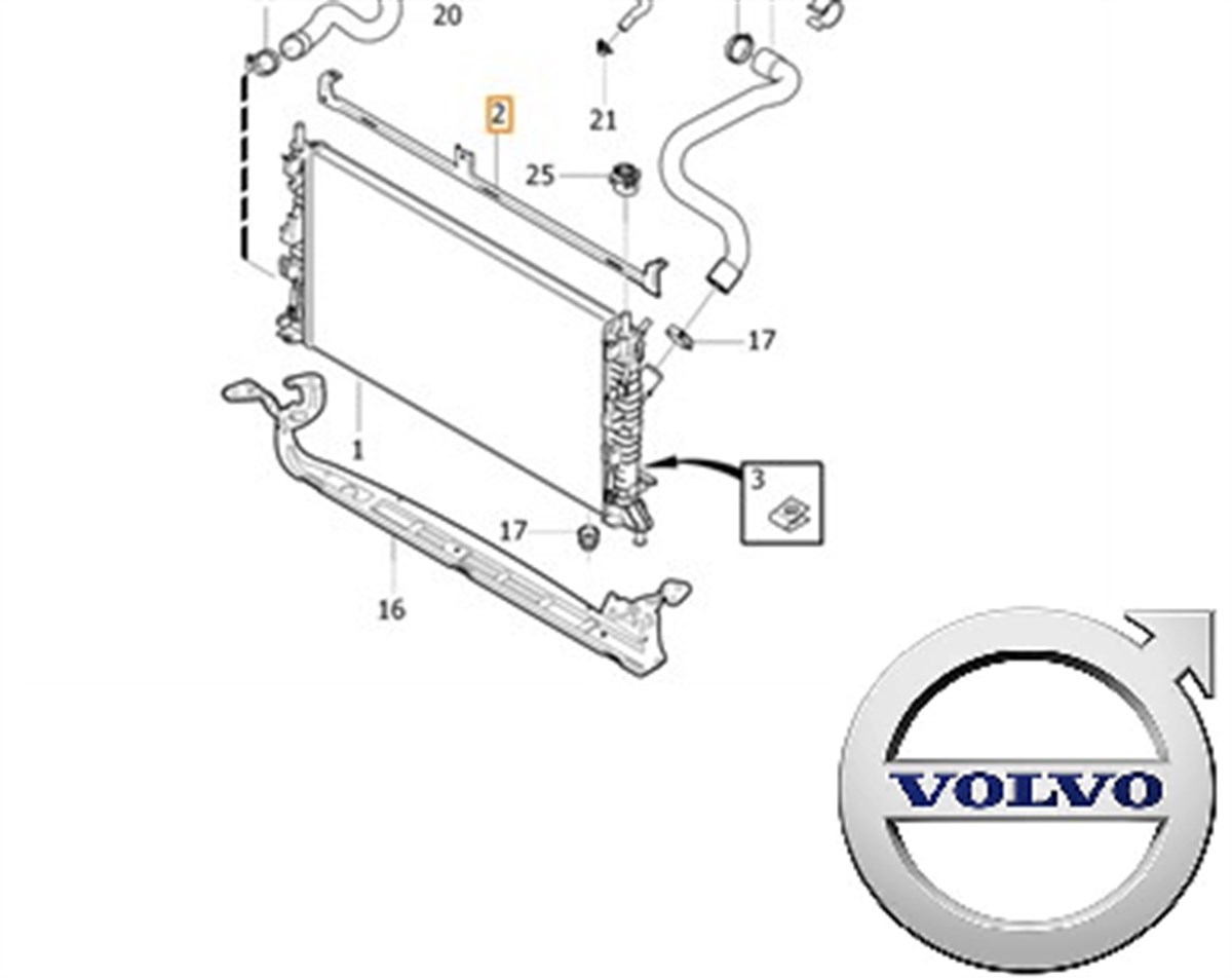 RADYATÖR ÜST SAC BAĞLANTI BRAKETİ  NS40/V50/C30 