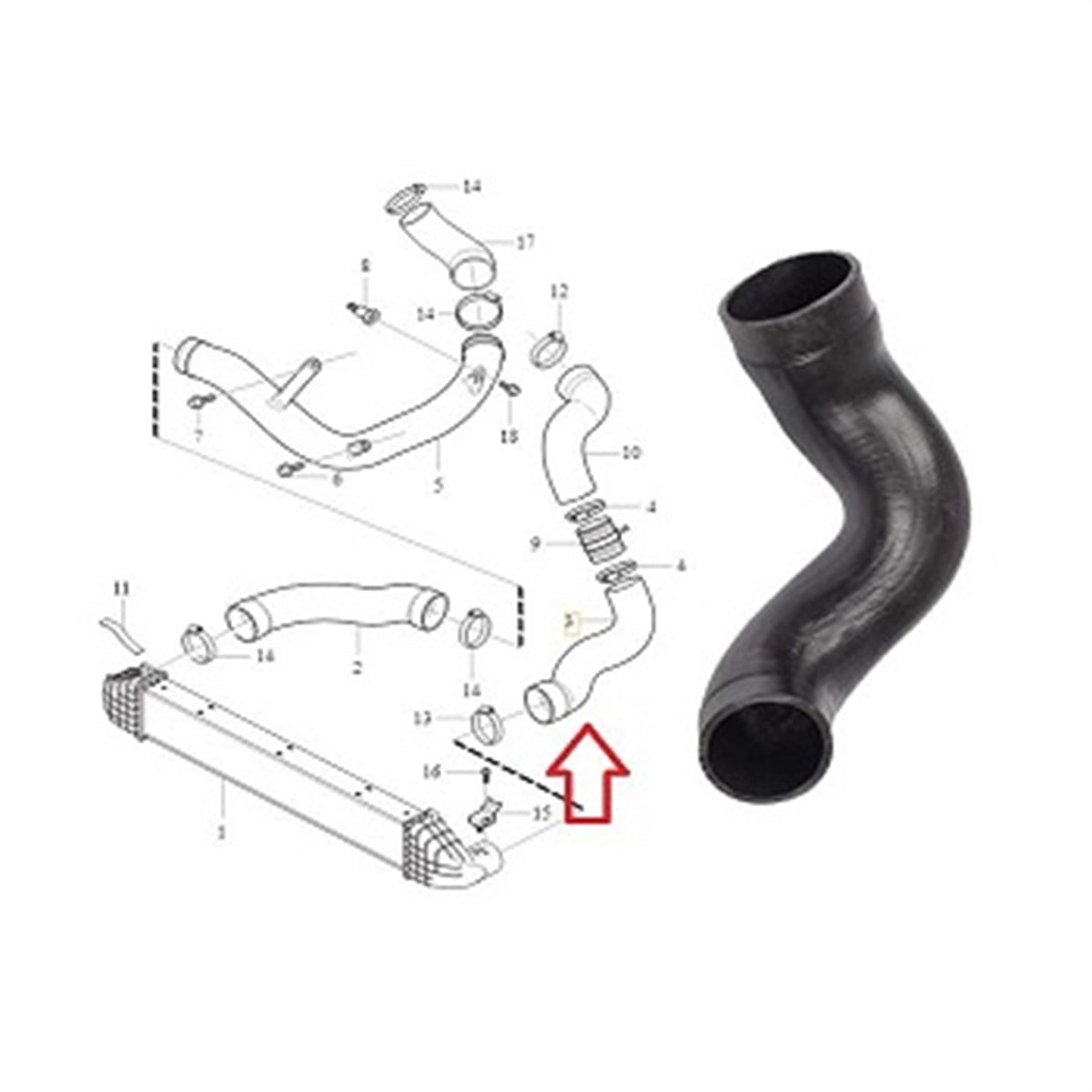 TURBO HORTUMU XC70/V70 2009-2013
