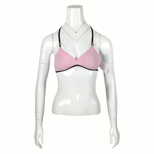  Chanel Pink CC Crystal Embellished Logo Bra 38 CHANEL  