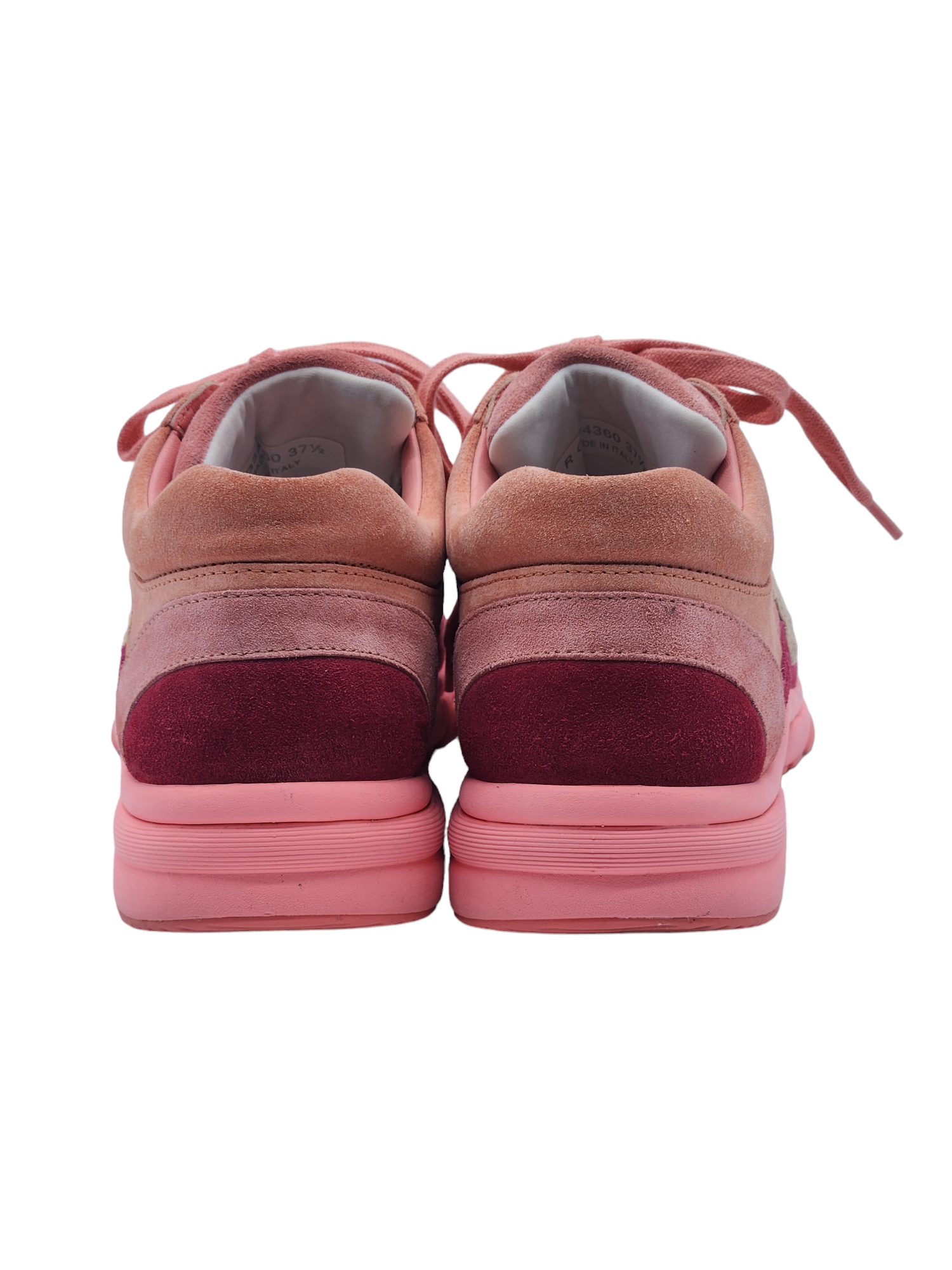Chanel Coral Pink Suede CC Logo Trainer 37.5