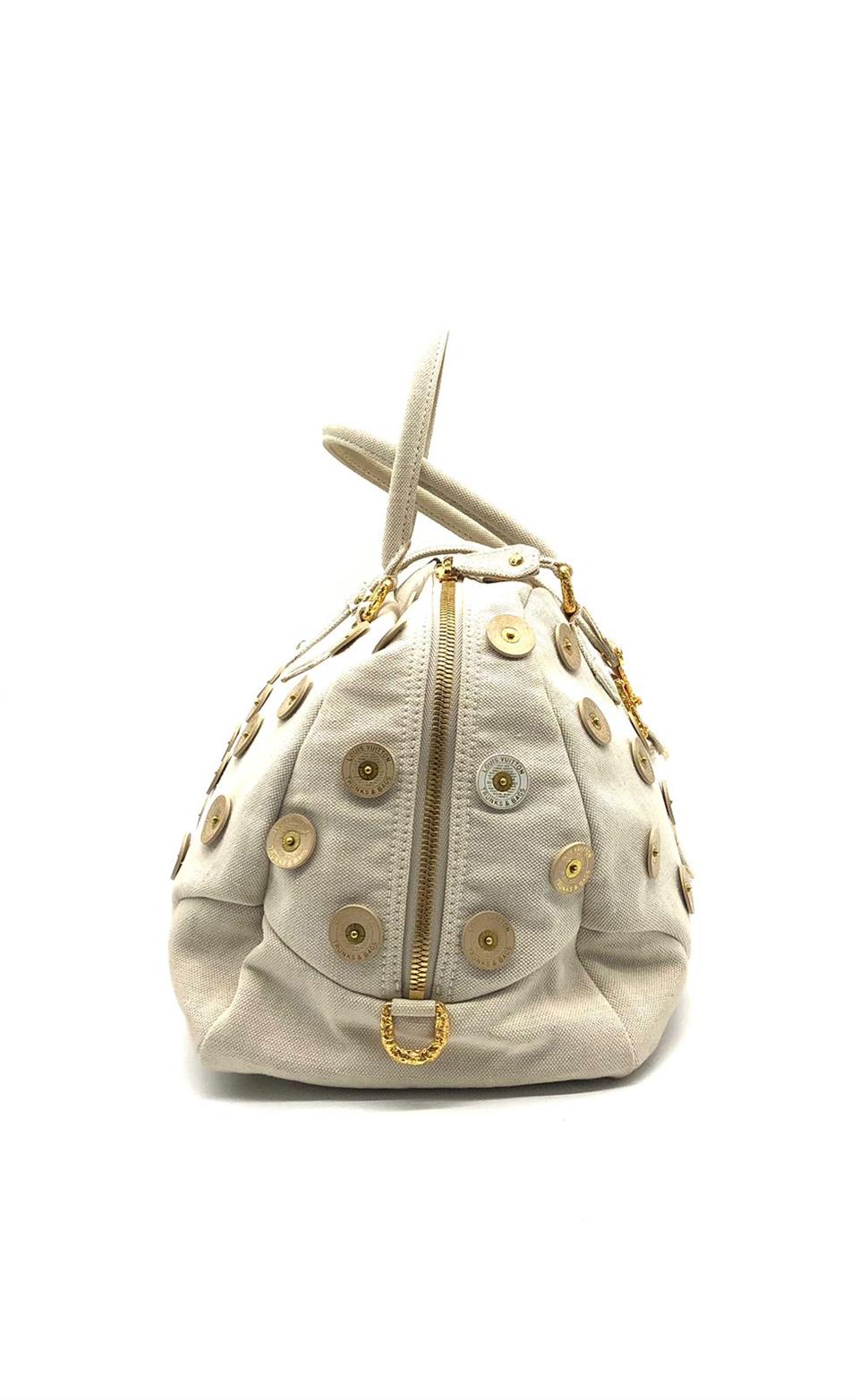 Louis Vuitton Limited Edition Beige Canvas Polka Dots Fleurs