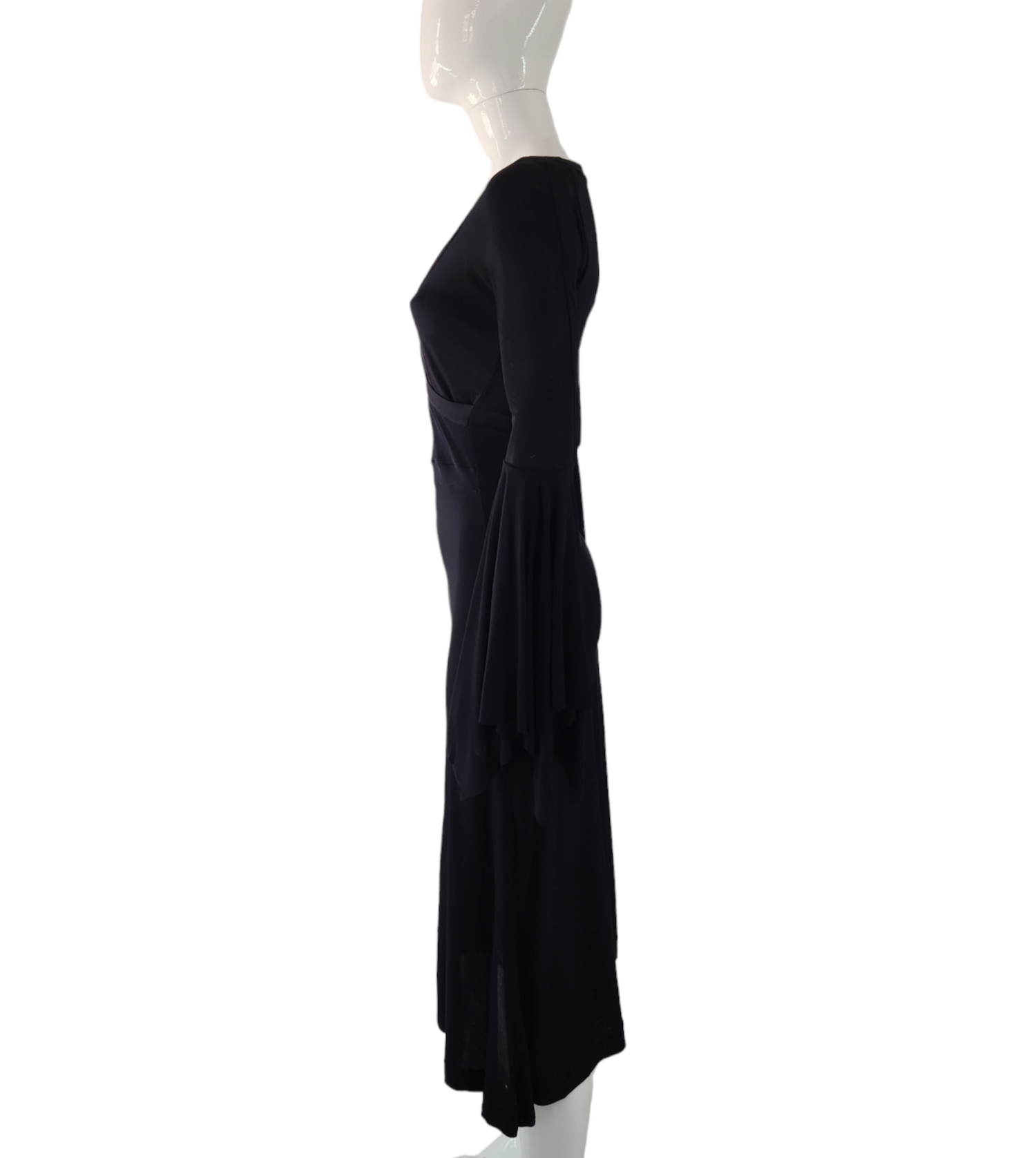 Yves Saint Laurent Black Viscose Dress M
