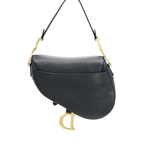 Dior saddle bag black gold sale