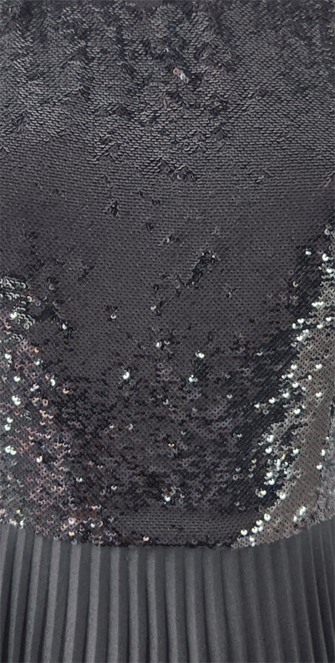 Prada Black Sequin Long Dress 42