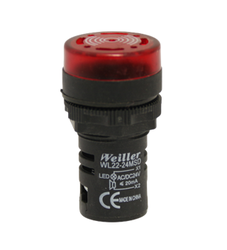 Buzzer Led'li AC/DC 24V 20mA