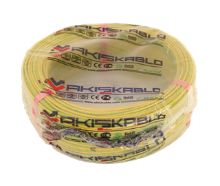 Kablo NYAF Akış Bakır Arı-Yeşil 0.75 mm2 (100 Mt)