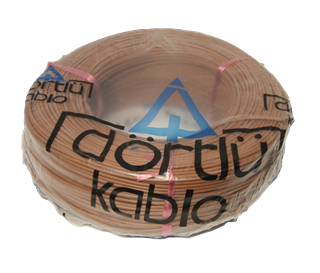 Kablo NYAF Dörtlü CCA Kahve 0.75 mm2 (200 Mt)
