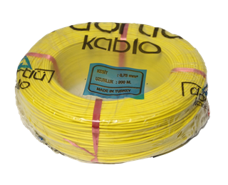 Kablo NYAF Dörtlü CCA Sarı 0.75 mm2 (200 Mt)