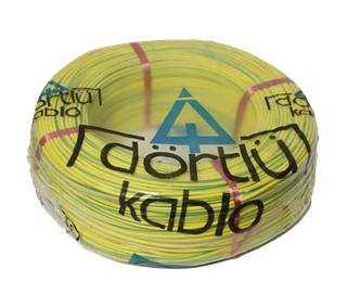 Kablo NYAF Dörtlü CCA Sarı-Yeşil 0.75 mm2 (200 Mt)