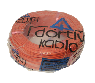 Kablo NYAF Dörtlü CCA Turuncu 0.75 mm2 (200 Mt)
