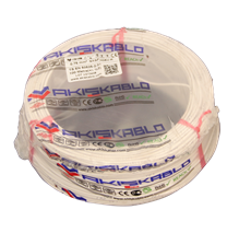 Kablo NYAF Akış Bakır Beyaz 0.75 mm2 (100 Mt)