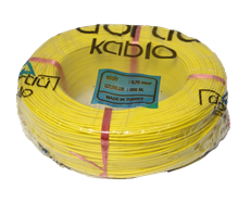 Kablo NYAF Dörtlü CCA Sarı 0.75 mm2 (200 Mt)