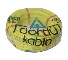 Kablo NYAF Dörtlü CCA Sarı-Yeşil 0.75 mm2 (200 Mt)
