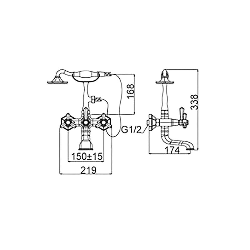 Newarc Hexa Banyo Bataryası - Altın 104518