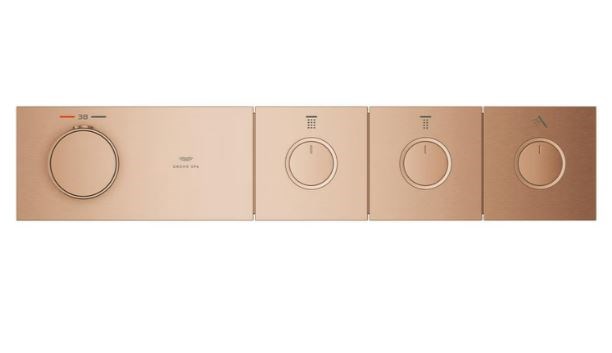 Grohtherm Aqua Tiles Bronz Ankastre Termostatik Banyo Bataryası 3 Yollu Smartcontr(Sıva Altı Hariç)