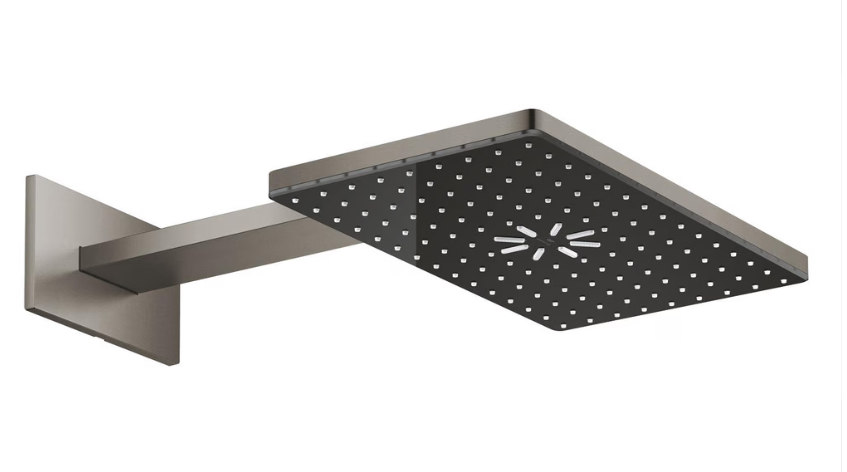 Aqua Tiles Antrasit Ankastre Tepe Duşu Set 400*230 Mm 2 Akışlı (Dirsek Dahil)