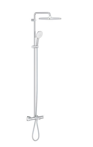 Tempesta Cube 250 Kolon Duş Sistemi+Termostatik Banyo Batarya Seti Gagalı