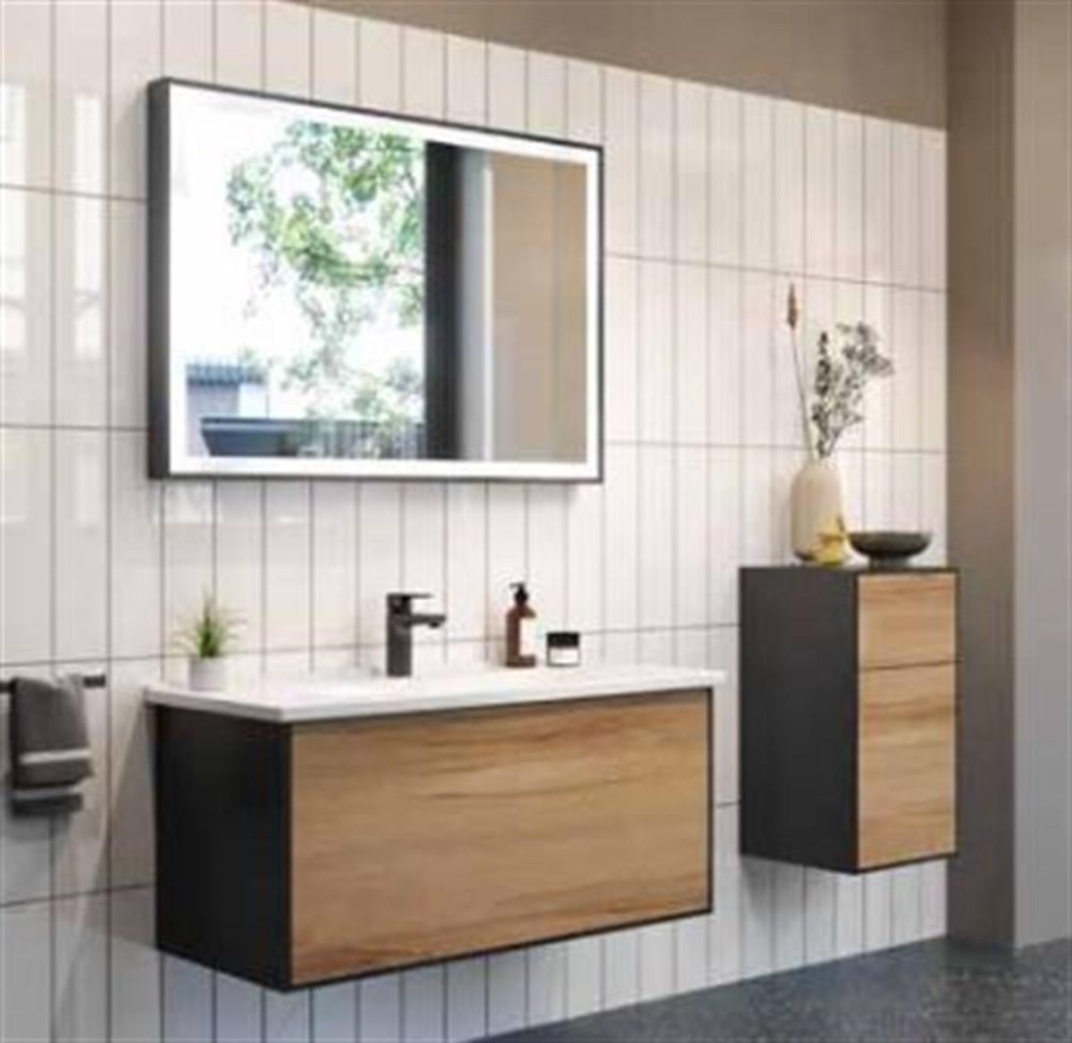 Mood 80cm takım (Lavabo Dolabı+Lavabo)Msy/Pas.A *Ayna Dahildir*