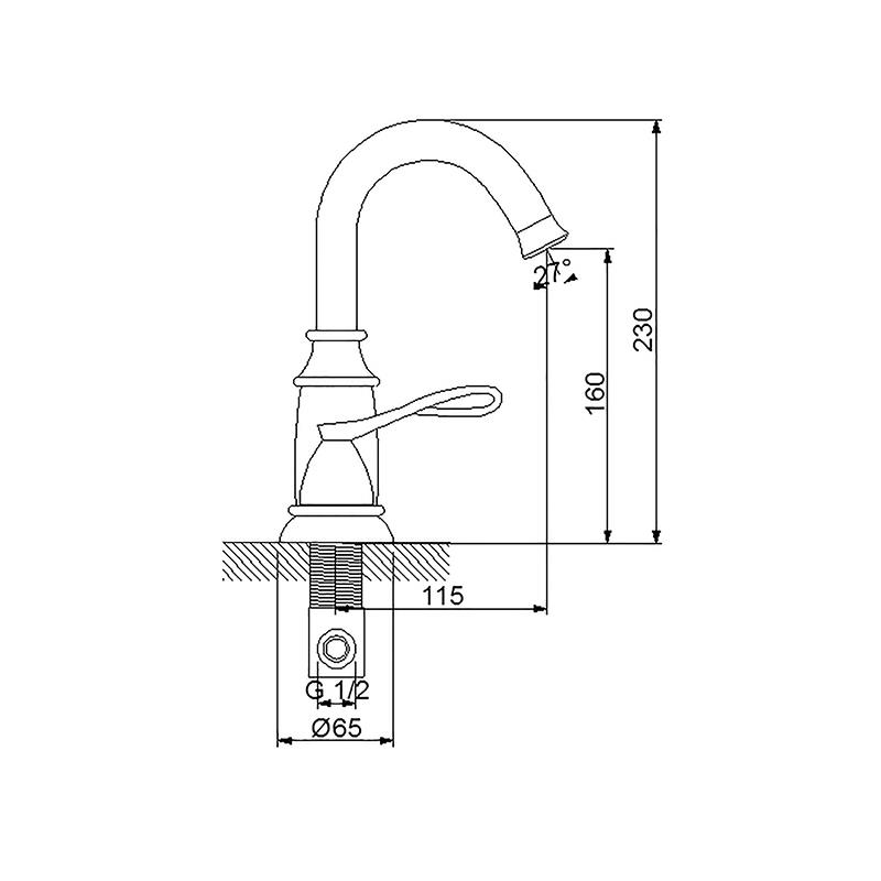 Newarc Golden 3 Delıklı Lavabo Bataryası - Altın 951561