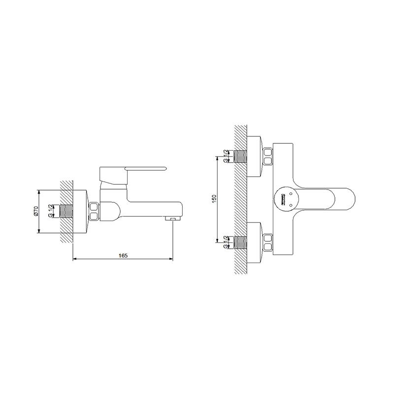 Domıno Aplıke Lavabo Bataryası Altın 971558