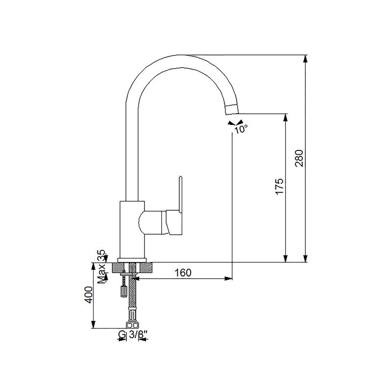 Domıno Dönerlı Lavabo Bataryası Altın 971738