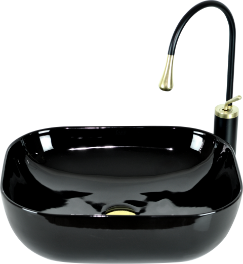 Pure  Sıyah Tezgah Üstü Çanak Lavabo B-301 B-301