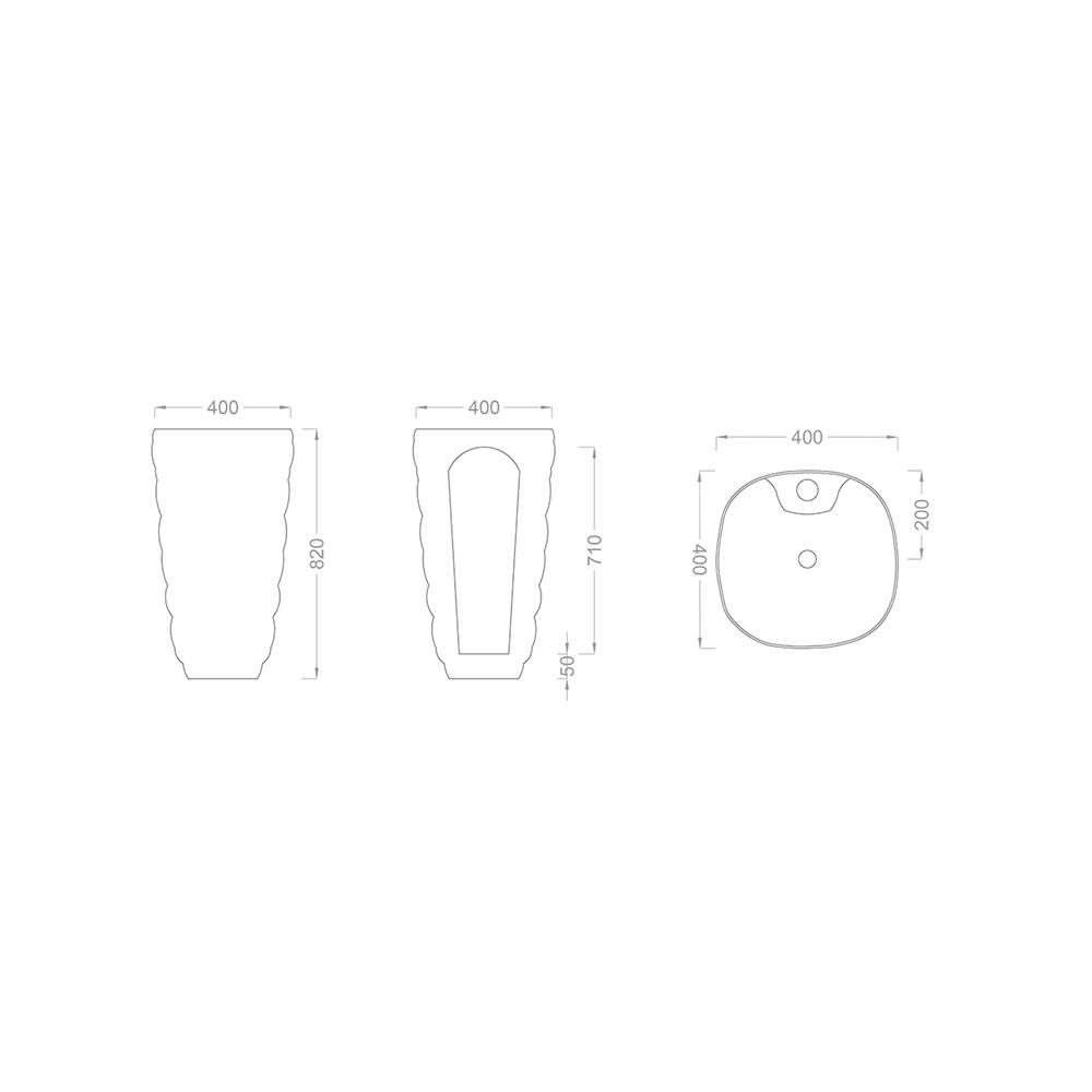 Crystal Altın Monoblok Lavabo