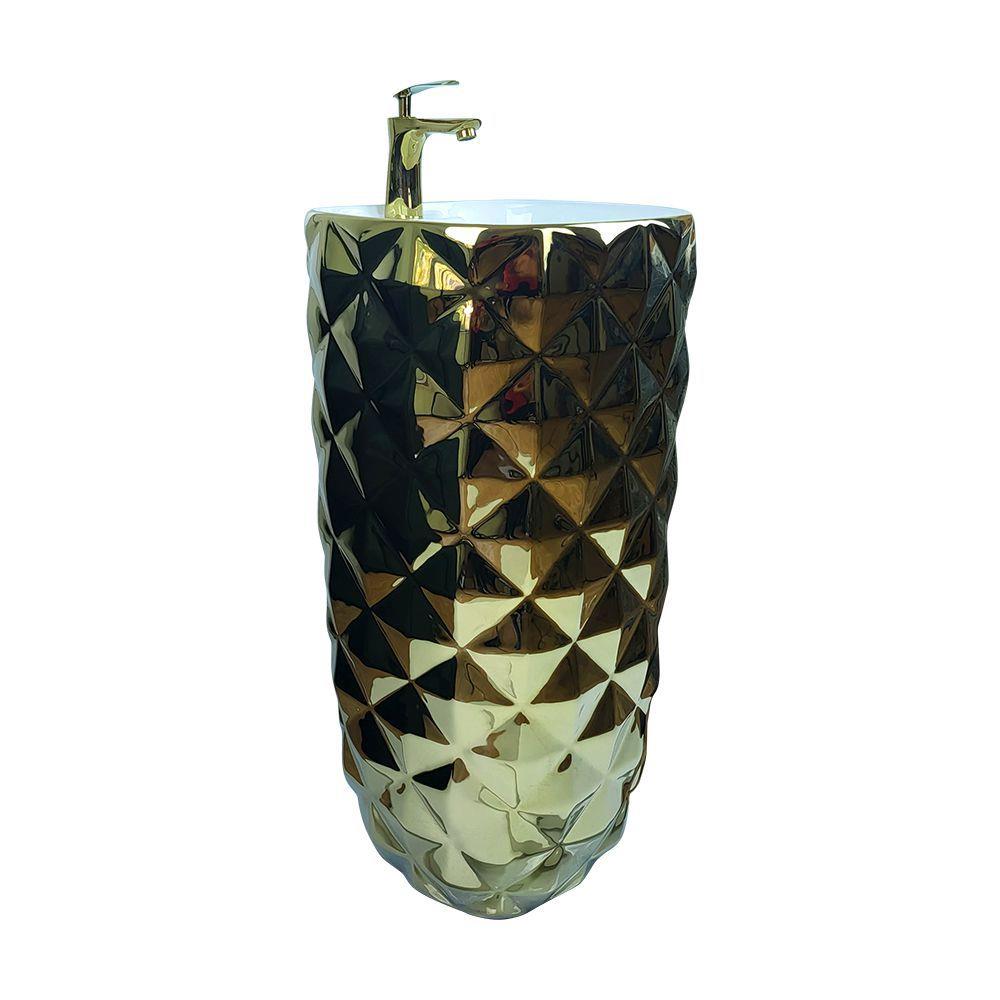 Crystal Altın Monoblok Lavabo