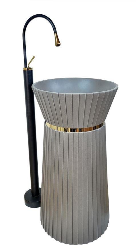 Glory Antrasıt Gold Monoblok Lavabo Bb-928 BB-928