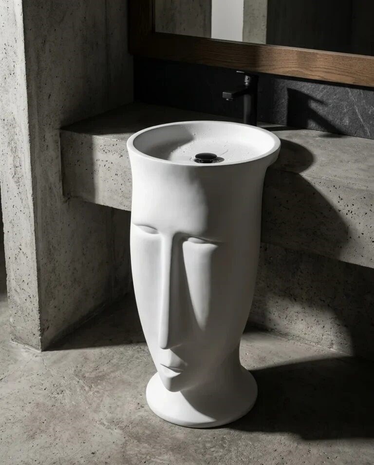 Skull Beyaz Monoblok Lavabo BB-933
