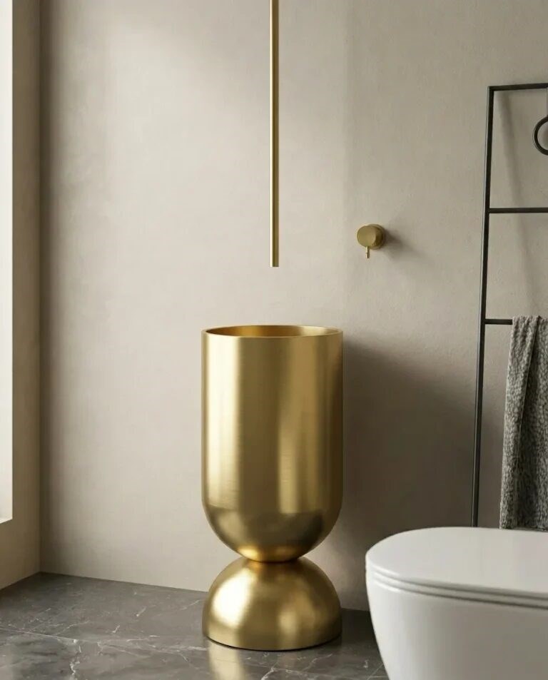Petite Altın Paslanmaz Monoblok Lavabo BB-935