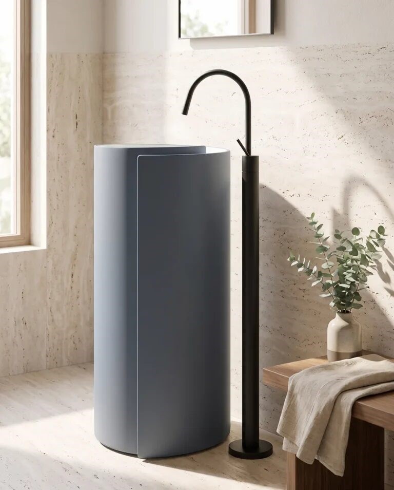 Monza Mat Gri Monoblok Lavabo BB-942