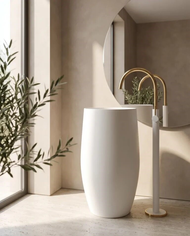 Ellora Beyaz Monoblok Lavabo BB-960