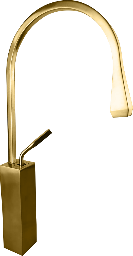 Mınımal Kare Altın Lavabo Armatürü Bf-224 BF-224