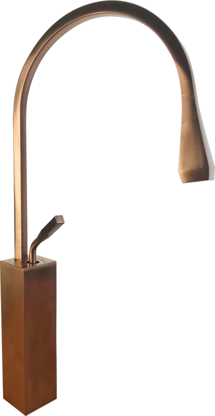 Mınımal Kare Bronz Lavabo Armatürü Bf-225 BF-225