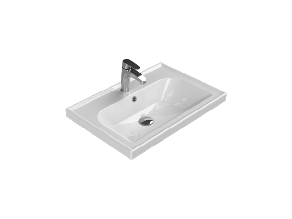 Cerastyle Turkuaz Frame Etajerli Lavabo 65*45 Cm