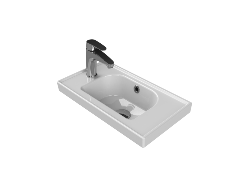 Cerastyle Turkuaz Frame Etajerli Lavabo Soldan Batarya Delikli 001800-U