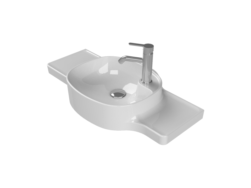 Cerastyle Turkuaz Harmony Etajerli Lavabo 80 Cm