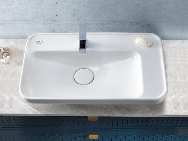Cerastyle Turkuaz Lal Tezgah Üstü Lavabo 70 Cm