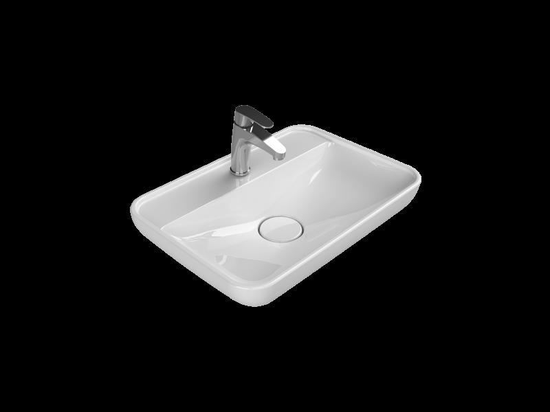 Cerastyle Turkuaz Lal Tezgah Üstü Lavabo 60*42 Cm