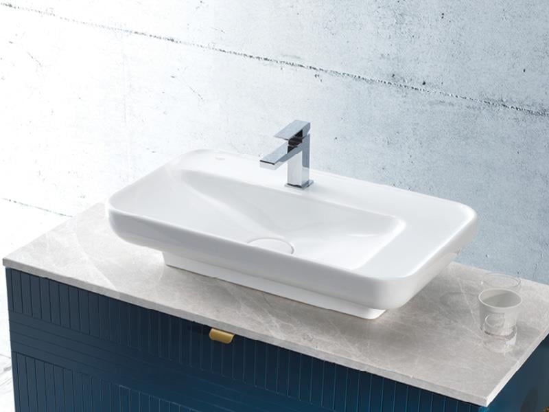 Cerastyle Turkuaz Lal Tezgah Üstü Lavabo 70 Cm