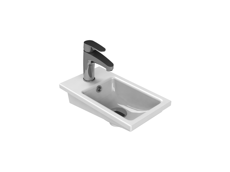 Cerastyle Turkuaz Mini Tezgah Üstü Lavabo 24*42 Cm