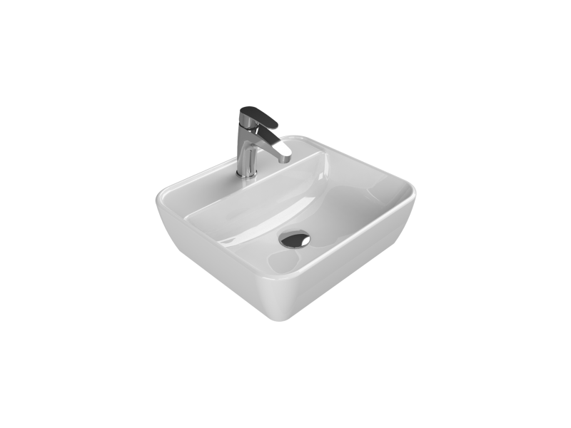 Cerastyle Turkuaz One Tezgah Üstü Lavabo 46 Cm (B.Delıklı)