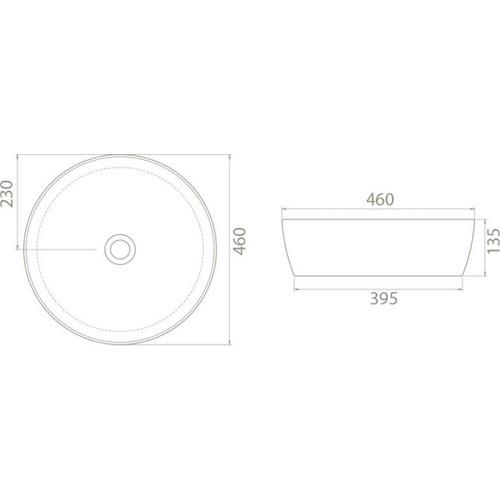 Cerastyle Turkuaz One Tezgah Üstü Lavabo 46 Cm (B.Deliksiz)