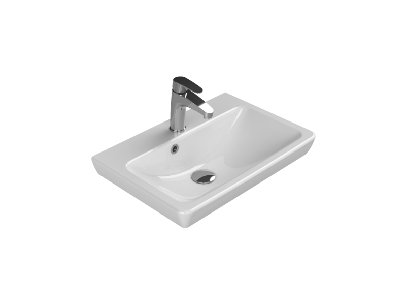 Cerastyle Turkuaz Porto Etajerli Lavabo 55*38 Cm