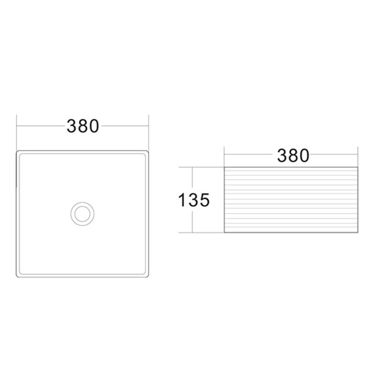 E-2105M4 Tezgah Üstü Porselen Lavabo E-2105M4