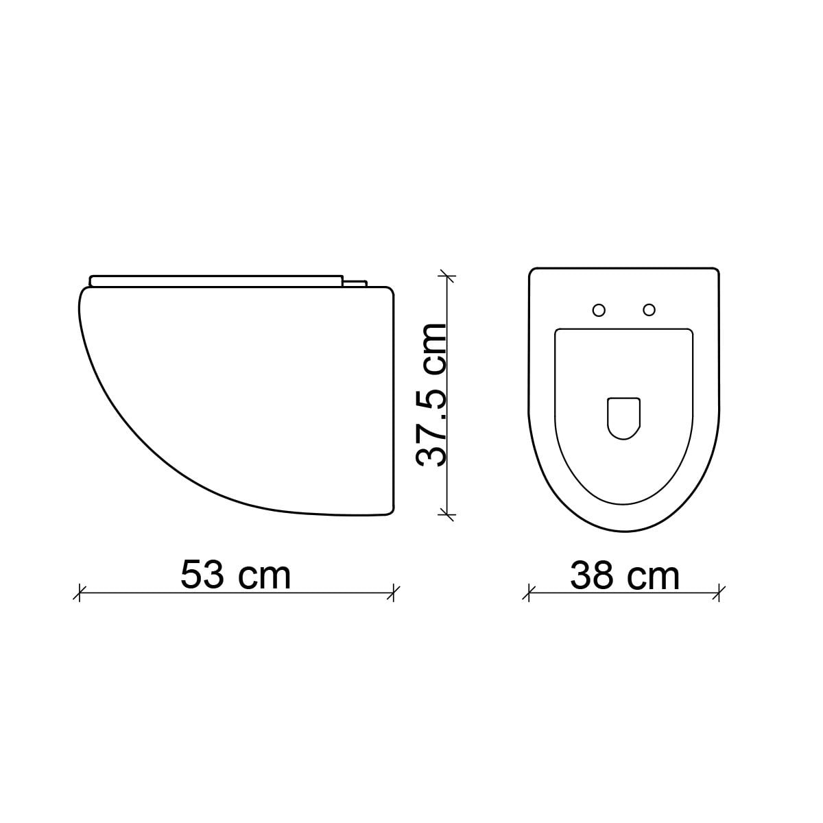 ET-H203AS1 Asma Klozet Parlak Altın & Siyah